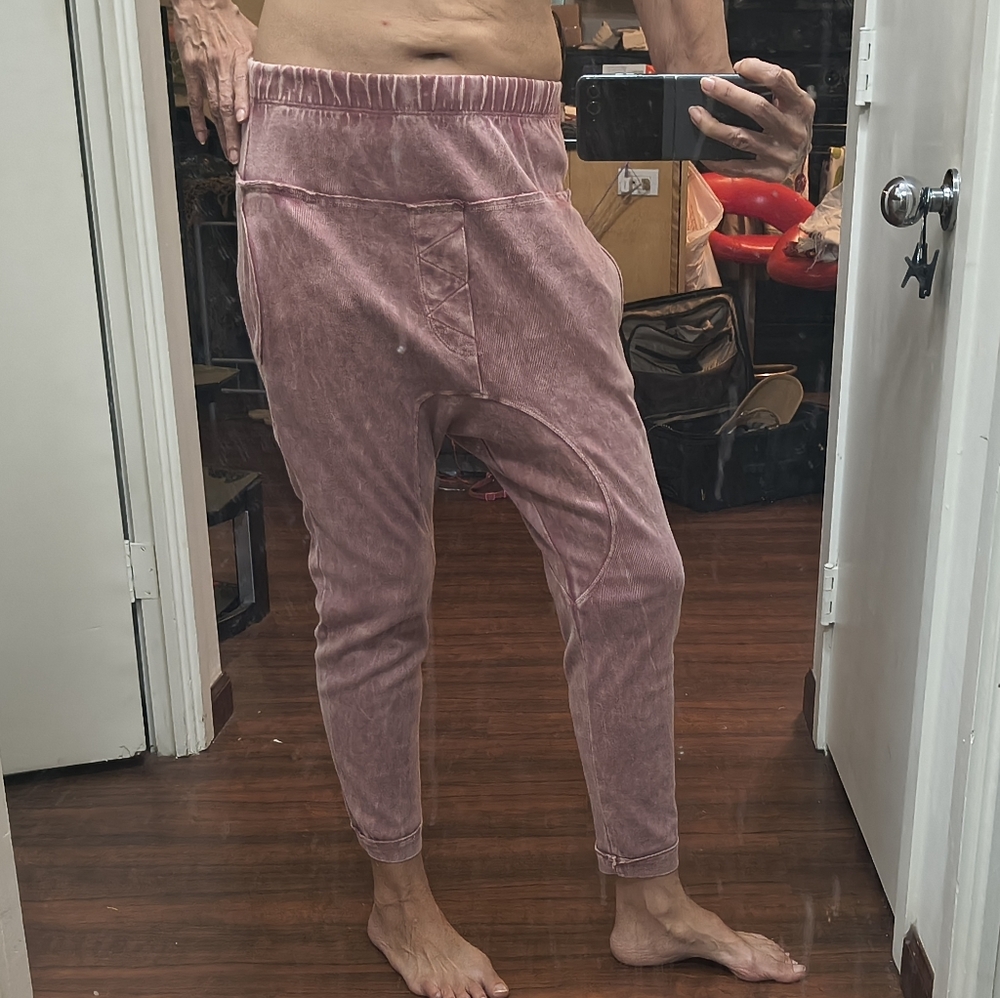 Free People Movement Sun Washed Pink Drop Crotch Harem Joggers Size S